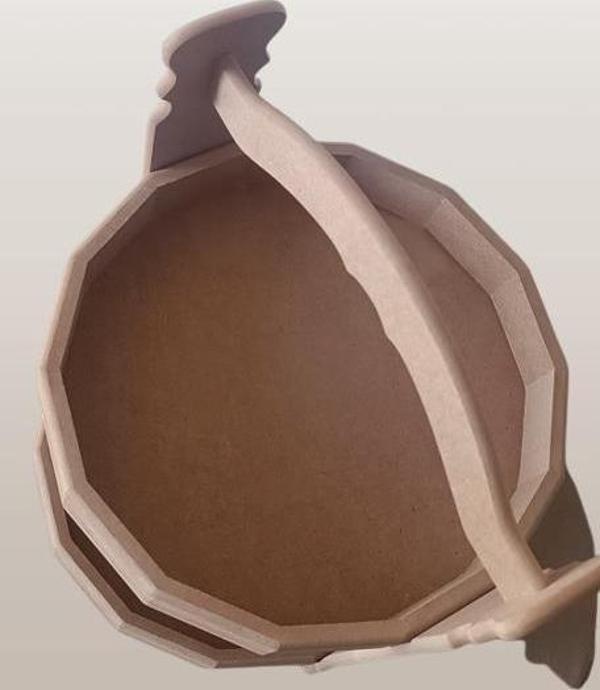 Hobi Adn Dekoratif Meyve Sepeti Ahşap MDF HAM CNC Kesim El Yapım - Image 1