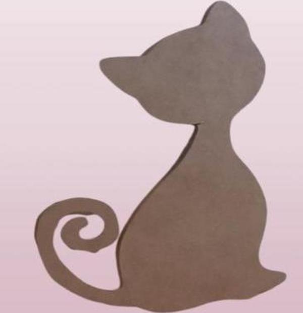 Hobi Adn Dekoratif Pano Kedi CNC Kesim Ahşap HAM MDF MODEL  El Yapım - Image 1