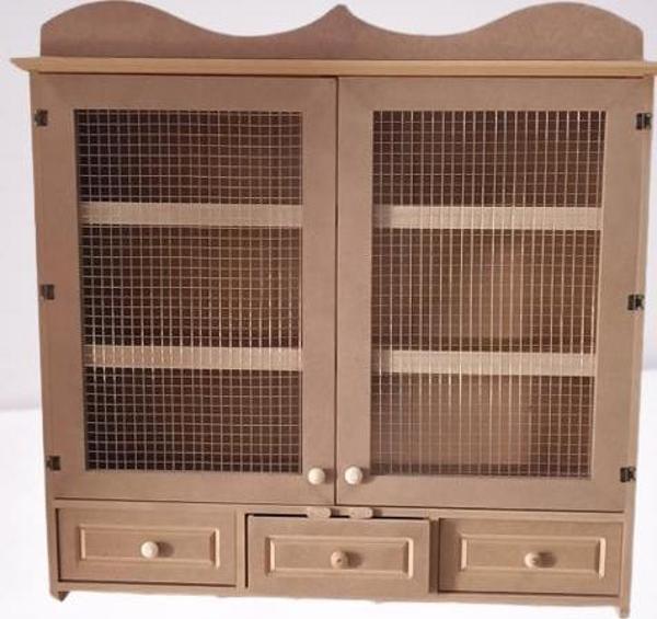 Hobi ADN Dekoratif Telli Dolap Terek Ahşap MDF Ham CNC Kesim Model El yapım - Image 1