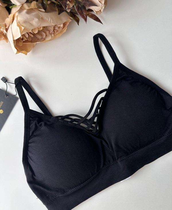 Günlük Kullanım Önü Bağlama Detaylı Padli Yumuşak Bralet - Image 1