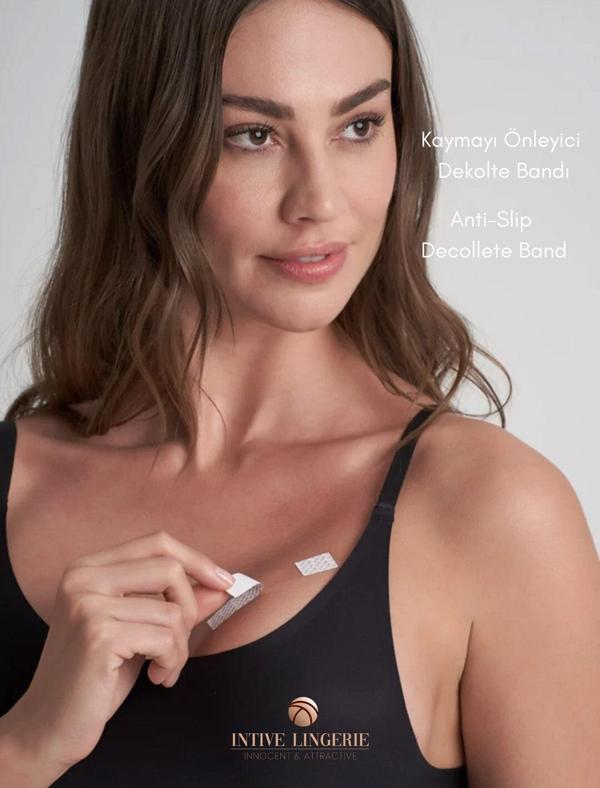 Intive Şeffaf Çift Taraflı Yapışkanlı Dekolte Kaymayı Önleyici Cilt Dostu 36'lı Bant - Image 1