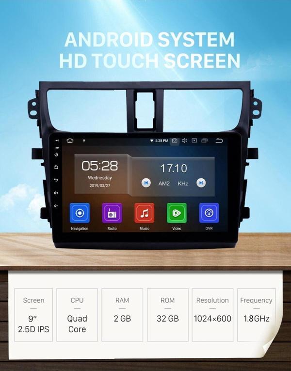 Suzuki Celerio 2015-2018 Android Auto Carplay Navigasyon Multimedya Sistemi - Image 1