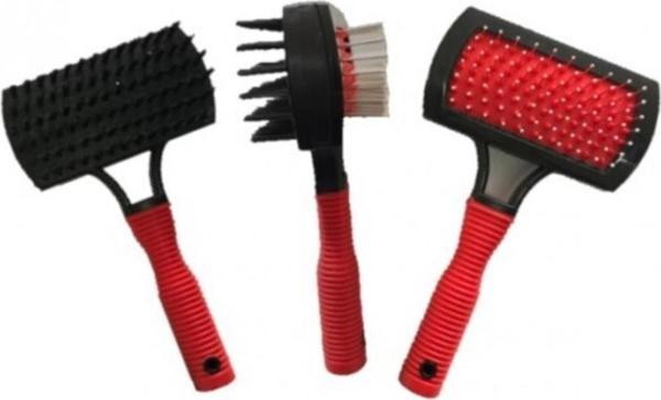 Mucit Home Çift Taraflı Evcil Hayvan Kedi Köpek Fırçası 1 Adet - Image 1