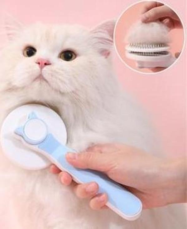 Mucit Home Kendini Temizleyen Evcil Hayvan Tüy Tarama Tarağı Otomatik Lüx Temizlenen Tuşlu Kedi Köpek Fırçası - Image 1