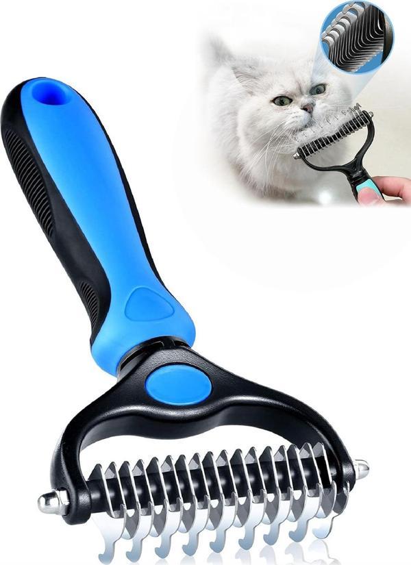 Mucit Home Metal Uçlu Köpek Kedi Uzun Tüy Bakım Tarağı Tüy Topak Kıtık Açıcı Tarak 1 Adet - Image 1