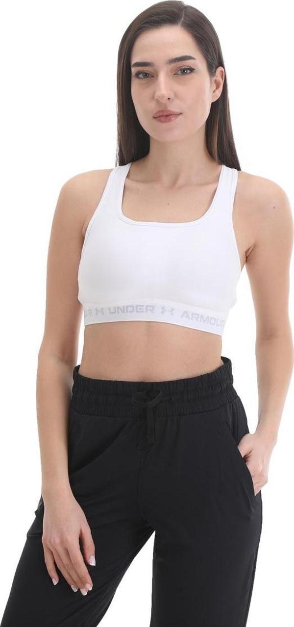 Under Armour A1361034-100-100 Ua Crossback Mid Bra Kadın B&Amp;Uuml;Stiyer Beyaz - Image 1