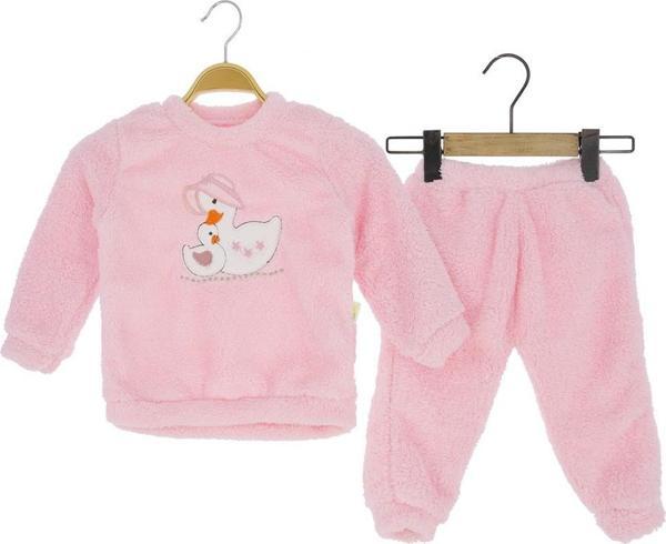 WELSOFT ÖRDEK NAKIŞLI ALT ÜST TAKIM - Pembe - 24 Ay - HYT1236-Pembe-24 Ay Pembe - Image 1