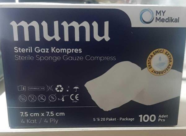Mumu Steril Gaz Kompres Spanç 100'Lük - Image 1