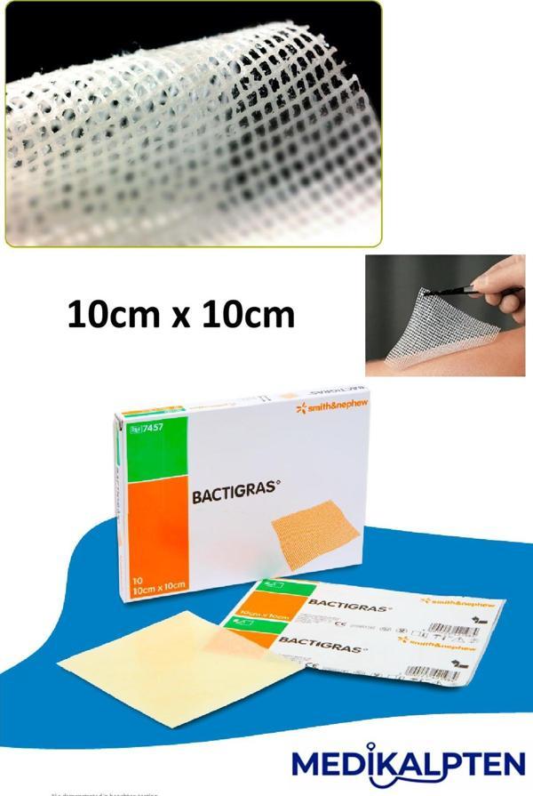 Bactigras Yara Örtüsü 10X10 Cm 10 Adet- Gazlı Bez - Image 1