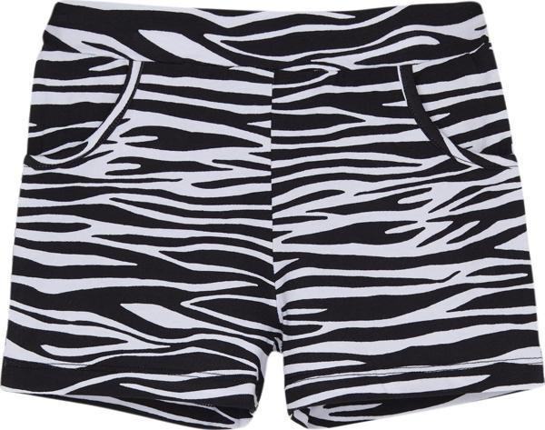 Zebra Kız Çocuk Desenli Cepli Şort - Image 1