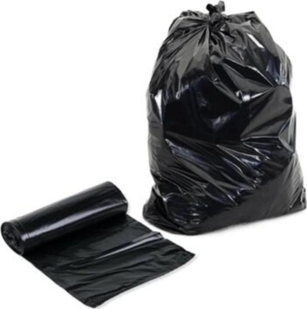 600 ADET ( 60 RULO) Jumbo Boy Çöp Poşeti 80x110 cm 60 Rulo Siyah Çöp Torbası - Image 1