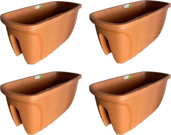 SY-5710 Opal Balkon Küpeşte Saksı 15 Litre Kiremit 4 Adet - Image 1