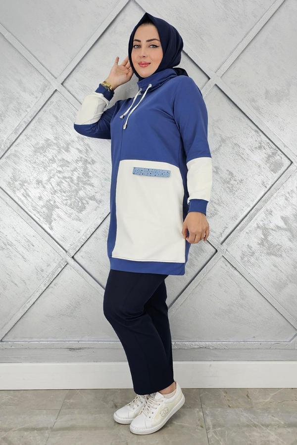 KADIN KOMBİNLİ BOĞAZLI TESETTÜR TUNİK - Image 1