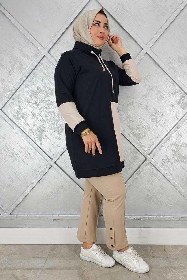 KADIN KOMBİNLİ BOĞAZLI TESETTÜR TUNİK - Image 1
