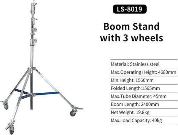 Visico LS-8019 Işık Ayağı – Tekerlekli (Çelik) - Image 1