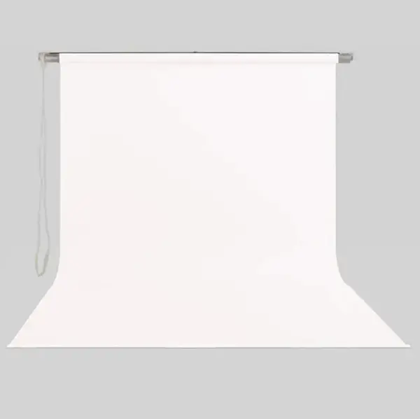 Yf Nice Stil Fon 195 cm X 400 cm Beyaz Fon Perdesi Seti - Image 1