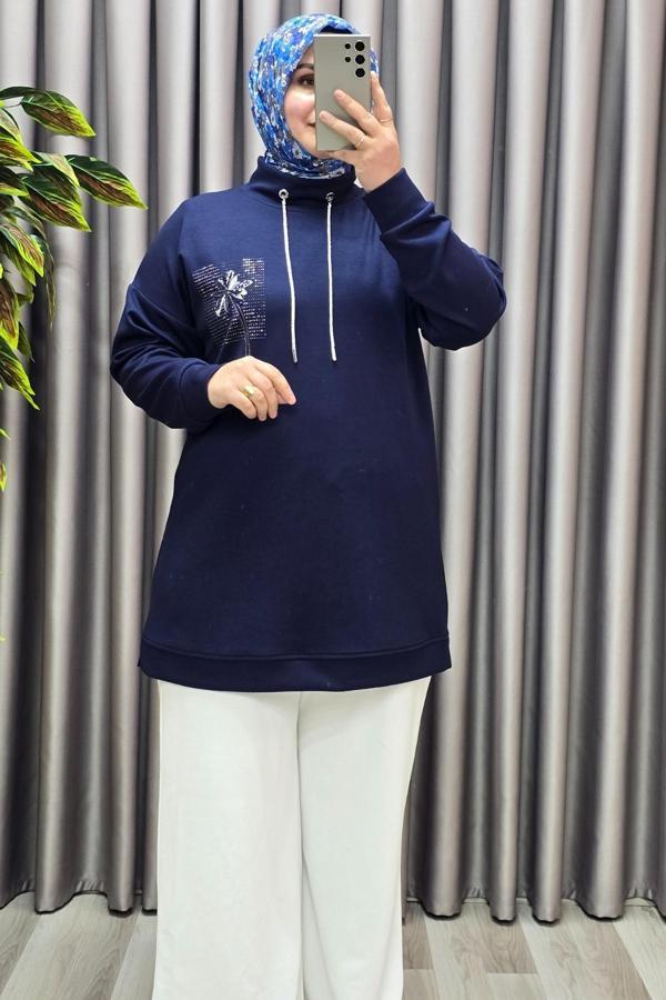 Kadın Giyim Modal Sırtı Nakışlı Tunik  - Image 1