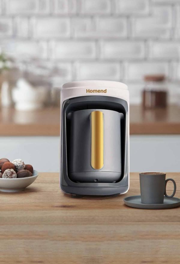 Homend Pottoman 1860H Türk Kahve Makinesi Krem Gold - Image 1
