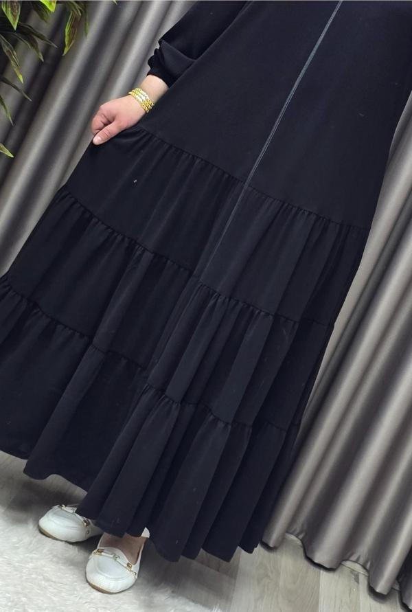 Kadın Tesettür Giyim Büyük Beden  Elbise  Ferace  - Image 1