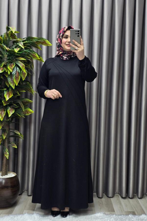 Kadın Tesettür Giyim Büyük Beden Şeyda Elbise  - Image 1