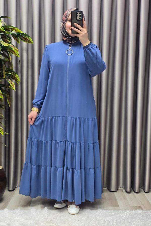 Kadın Tesettür Giyim Büyük Beden  Elbise  Ferace  - Image 1