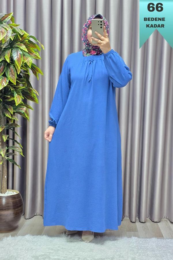 Kadın Tesettür Büyük Beden Giyim Aerobin Elbise  - Image 1