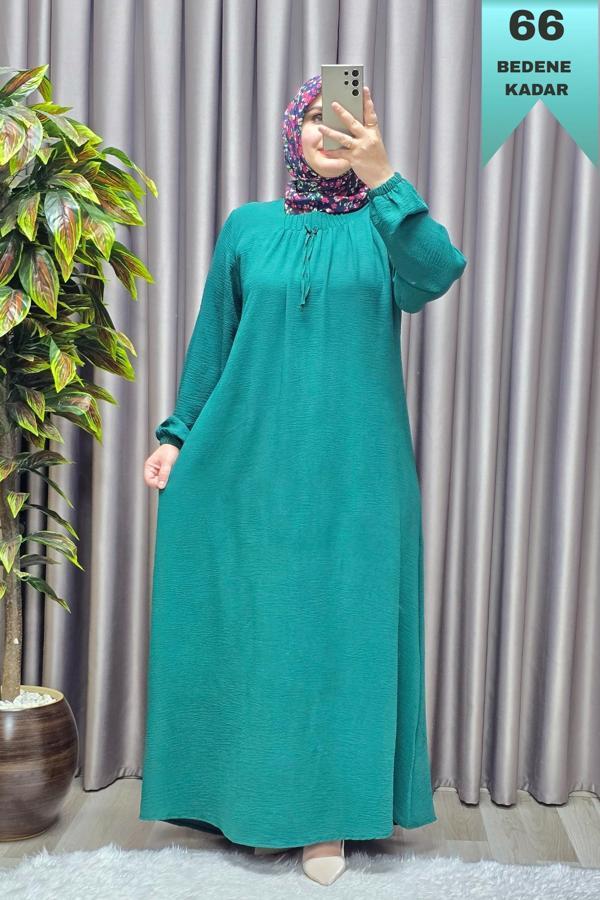 Kadın Tesettür Büyük Beden Giyim Aerobin Elbise  - Image 1