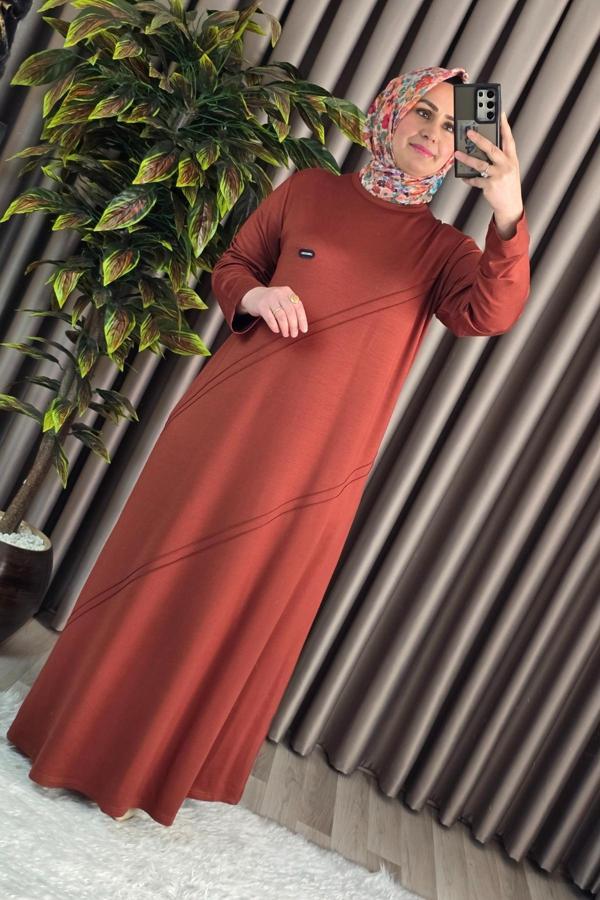 Kadın Tesettür Giyim Büyük Beden Kristal Spor Elbise  - Image 1