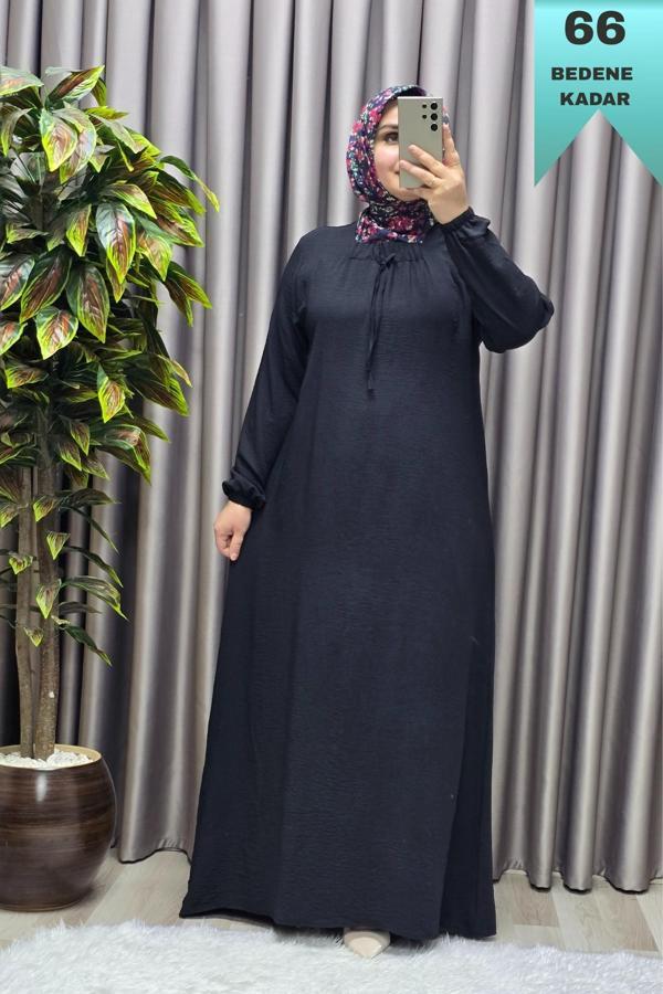 Kadın Tesettür Büyük Beden Giyim Aerobin Elbise  - Image 1