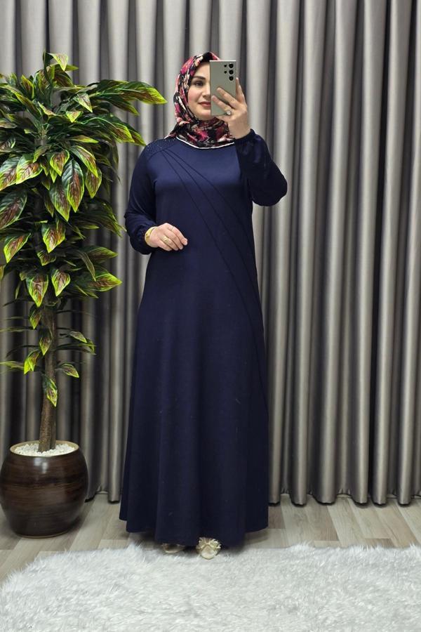 Kadın Tesettür Giyim Büyük Beden Şeyda Elbise  - Image 1
