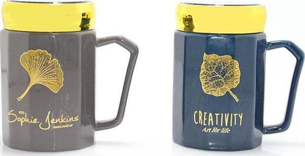 Ayna Kapaklı Porselen Kupa Bardak  - Image 1