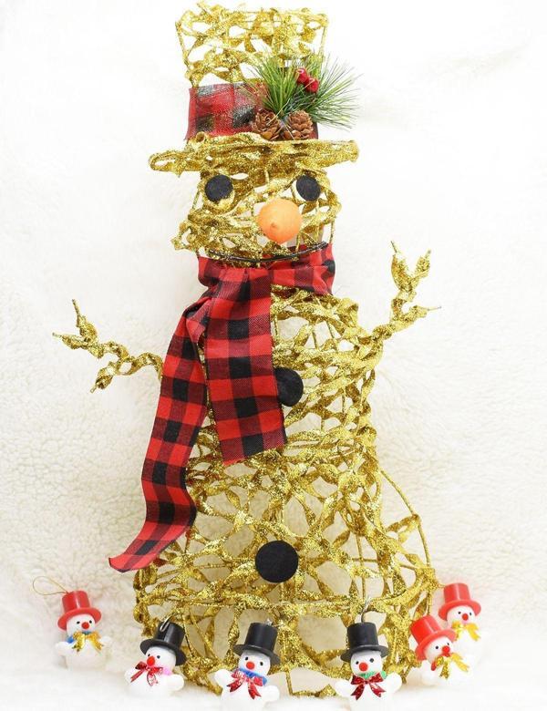 Gold Tel 3d Kardan Adam Süs Yılbaşı Süsü 54cm - Image 1