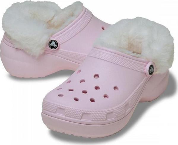 Crocs 212854-6Zw Classıc Platform Fuzz Lıned Clog Terlik Sandalet - Image 1