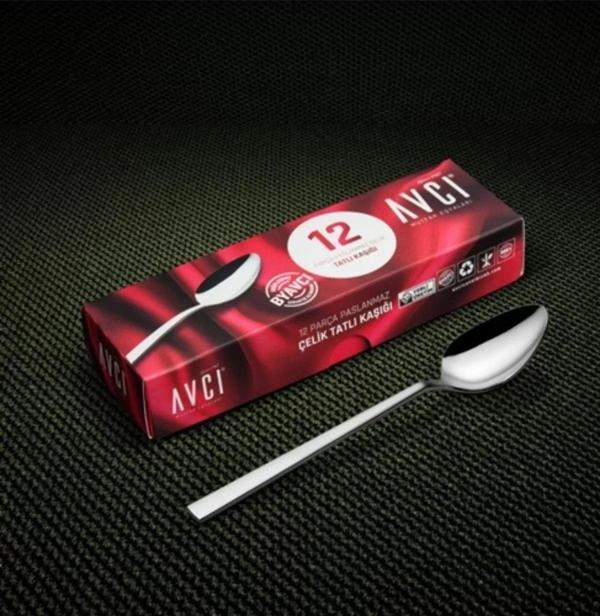 Avcı 915 Klas Tatlı Kaşığı 12'li - Image 1