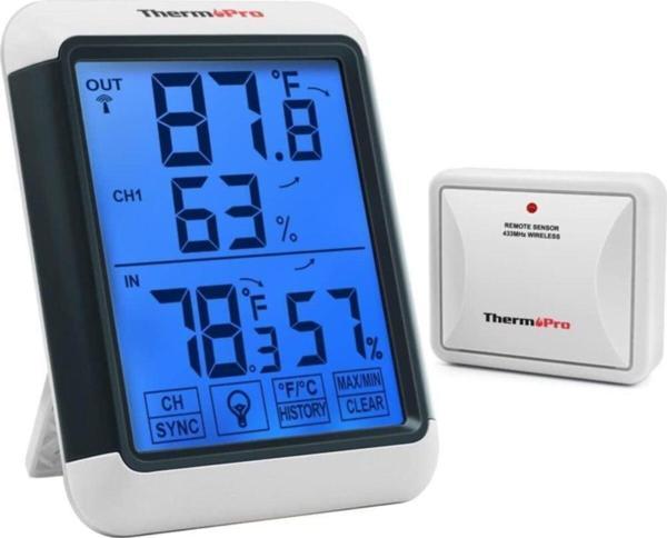 ThermoPro TP-65A Wifi İç-Dış Mekan Işıklı Dijital Isı ve Nem Ölçer - Image 1