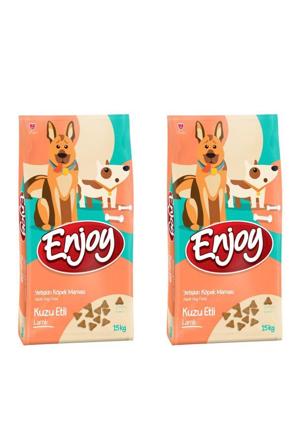 Enjoy Kuzu Etli  ve Prinçli Yetişkin Köpek Maması 15 Kg 2 Adet - Image 1
