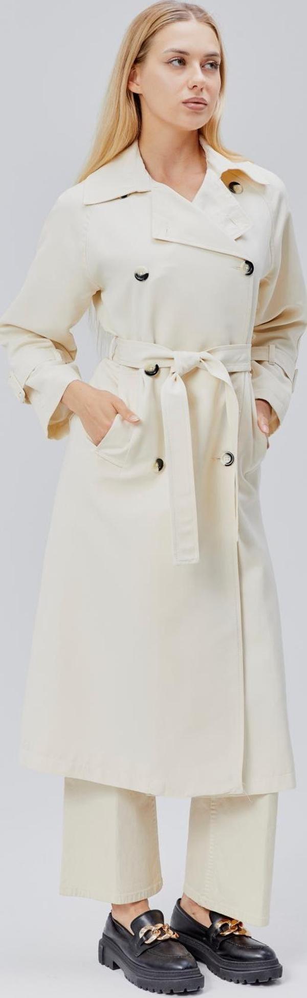 Kadın Oversize Kuşaklı Trençkot - Image 1