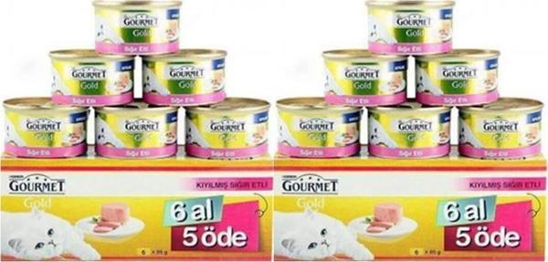 Gourmet Gold Sığır Etli Kıyılmış Yetişkin Kedi Maması 85 Gr 12 Al 10 Öde - Image 1