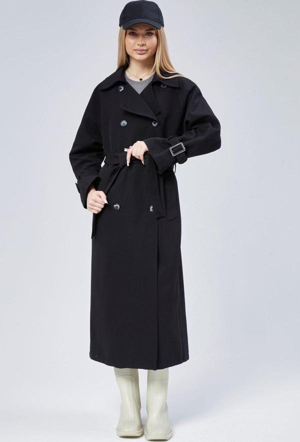 Kadın Oversize Kuşaklı Trençkot - Image 1