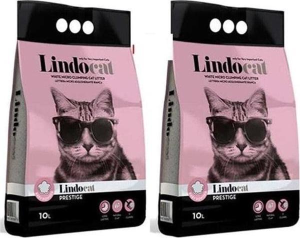 Lindocat Bebek Pudralı Ince Taneli Topaklaşan Kedi Kumu 10 Lt * 2 Adet - Image 1