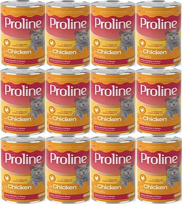 Proline Tavuklu Yetişkin Kedi Konservesi 400 Gr*12 Adet - Image 1