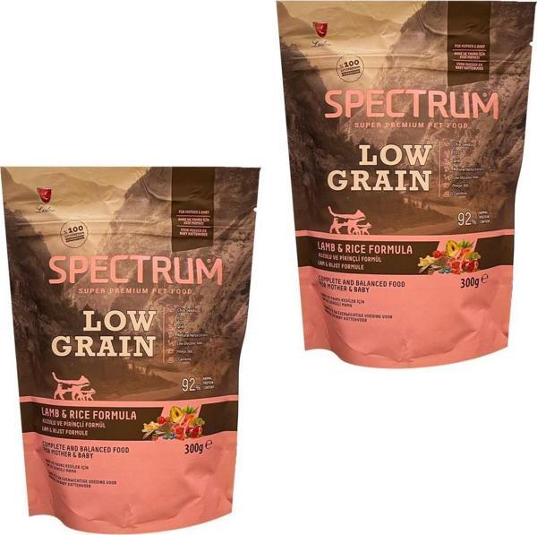 Spectrum Low Grain Mother & Baby Kuzu Etli ve Pirinçli Kedi Maması 300 Gr + 300 Gr (2li Kutu) - Image 1