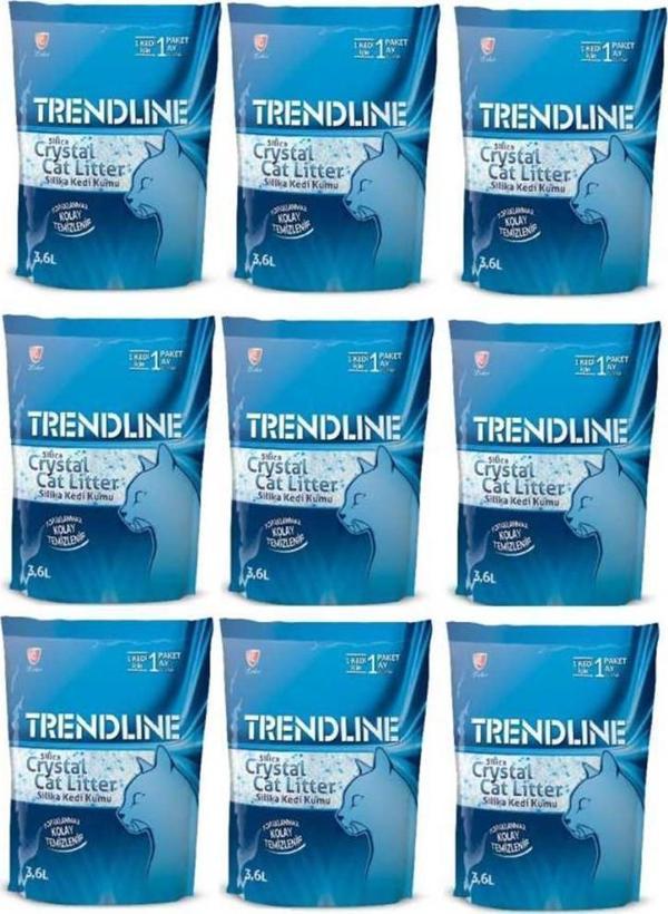 Trendline Tozsuz Silika Kedi Kumu 3,6 Lt 9'Lu Set - Image 1