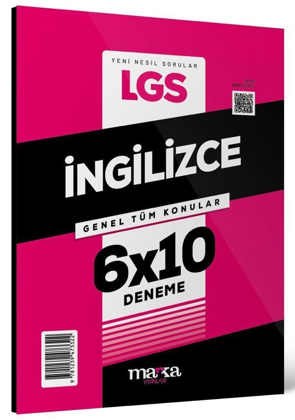 Marka 2024 8. Sınıf LGS İngilizce 6x10 Deneme Marka Yayınları - Marka Yayınları - Image 1
