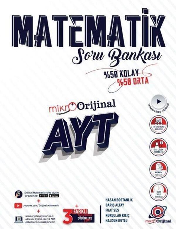 Orijinal Mikro AYT Matematik Soru Bankası - Orijinal Yayınları - Image 1