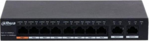 DAHUA PFS3010-8GT-96-V2 8GE PoE PORT 10/100/1000 (8xPoE 96W), 2GE UPLINK PORT SWITCH - Image 1