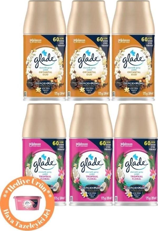 Oda Kokusu, Otomatik Sprey Yedek, 6'llı Promosyon Paketi, 3x Oryantal Oud -3x Tropikal Floral - Image 1