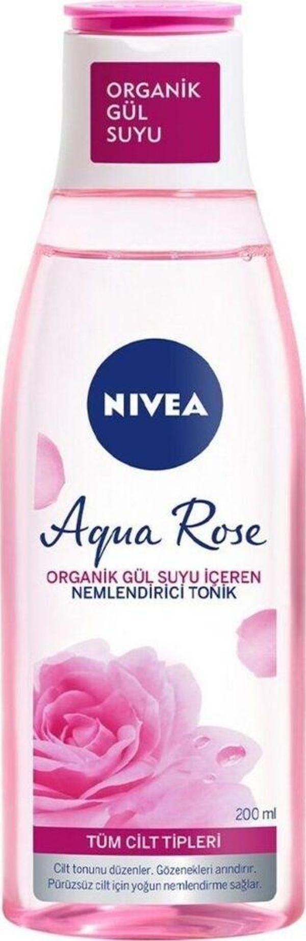 Aqua Rose Organik Gül Suyu Içeren Nemlendirici Tonik, Tüm Ciltler, 200ml - Image 1