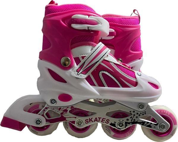 Unes Çantalı Ayarlanabilir 34-36 Numara Pembe Paten - Image 1