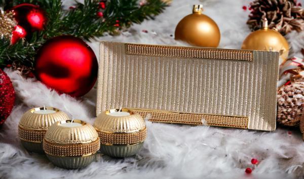 Lüks Porselen 3lü Tealight Mumluk Şamdan Biblo Heykel Hediyelik Dekoratif Ürün Masa Süsü Ev Hediye 3 - Image 1